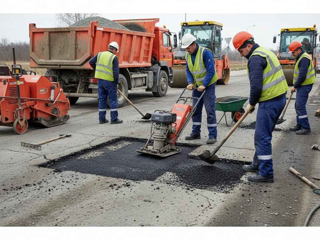 Naprawa mrozowych uszkodzeń asfaltu
