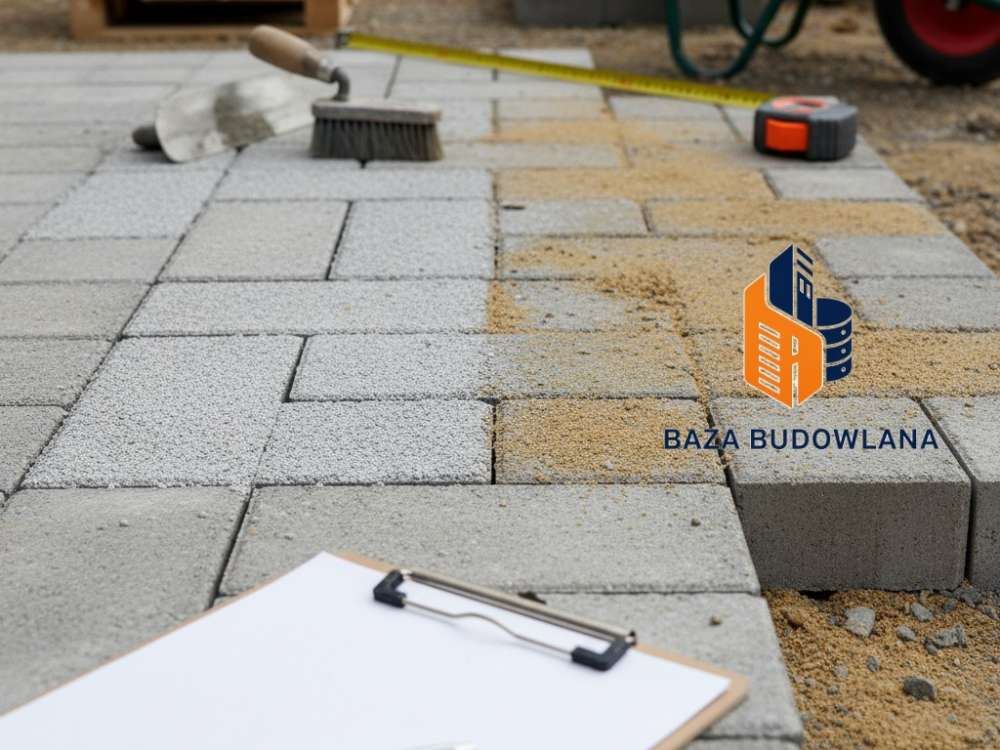 Układanie kostki brukowej i profesjonalne spoinowanie szczelin fugą cementową zamiast piasku.