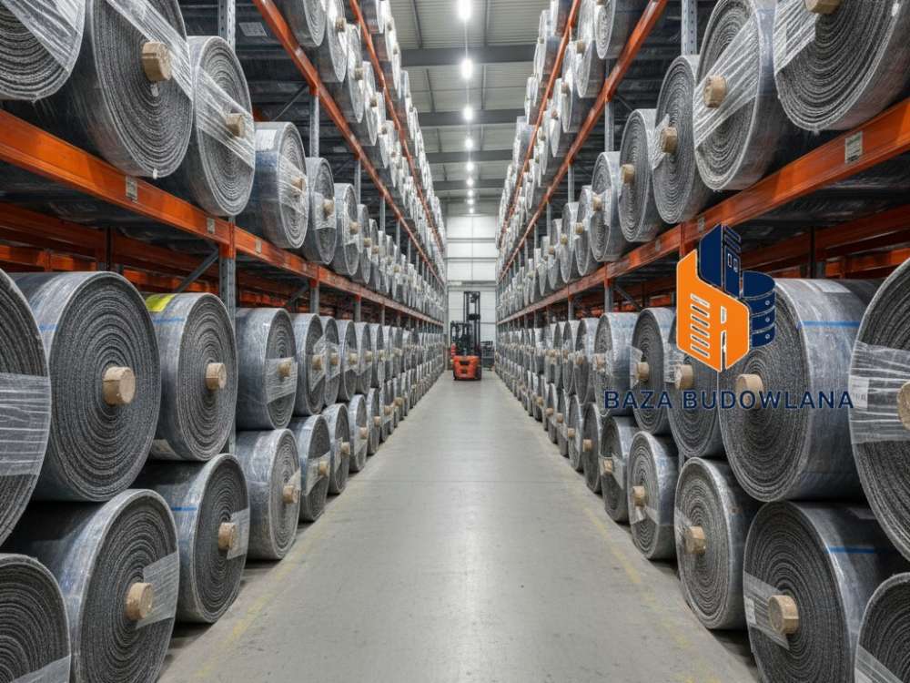 Geowłóknina separacyjna i drenażowa stosowana do wzmocnienia podłoża pod budowę dróg.