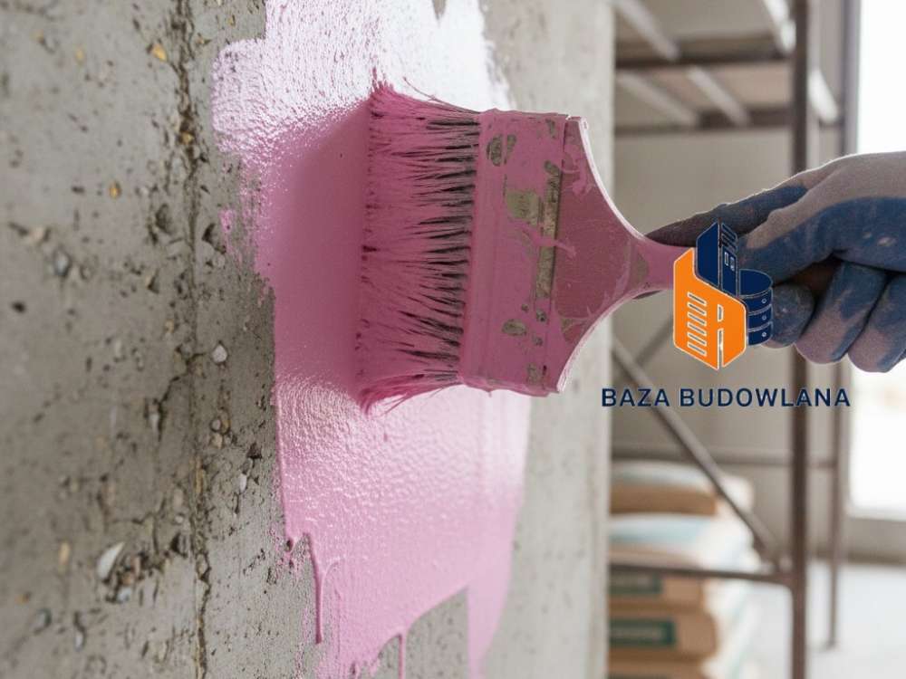 Grunt sczepny z kruszywem kwarcowym tworzący chropowaty mostek szczepny na podłożu betonowym.