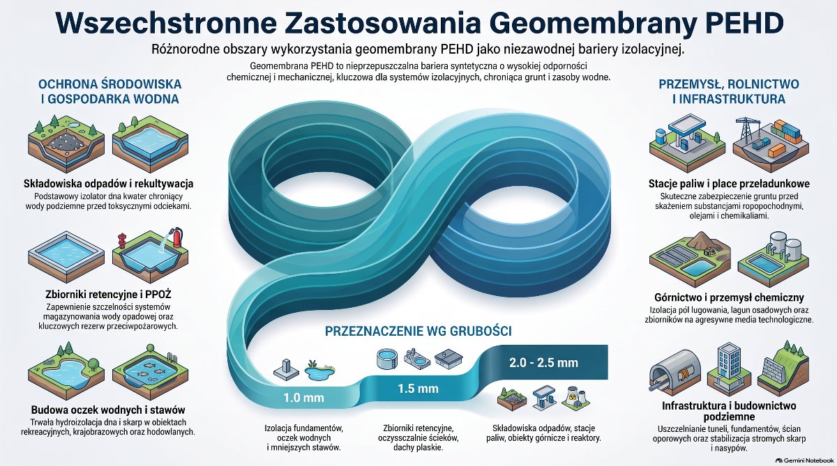 Zastosowania geomembrany PEHD