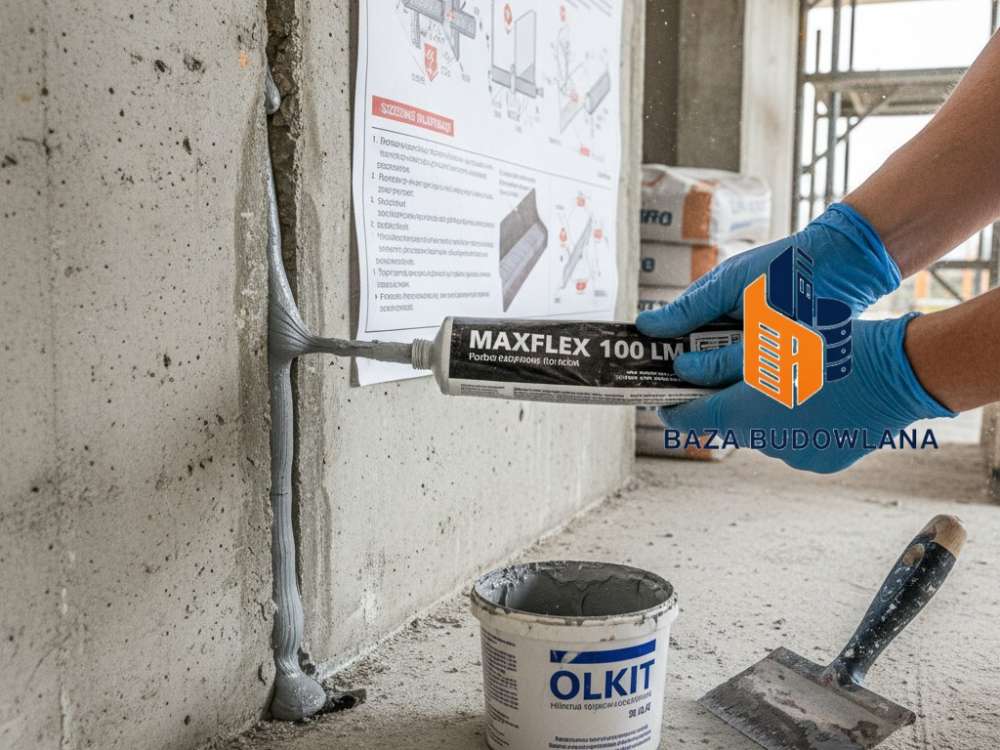 Kit trwale plastyczny MAXFLEX 100 LM do profesjonalnego uszczelniania szczelin dylatacyjnych.