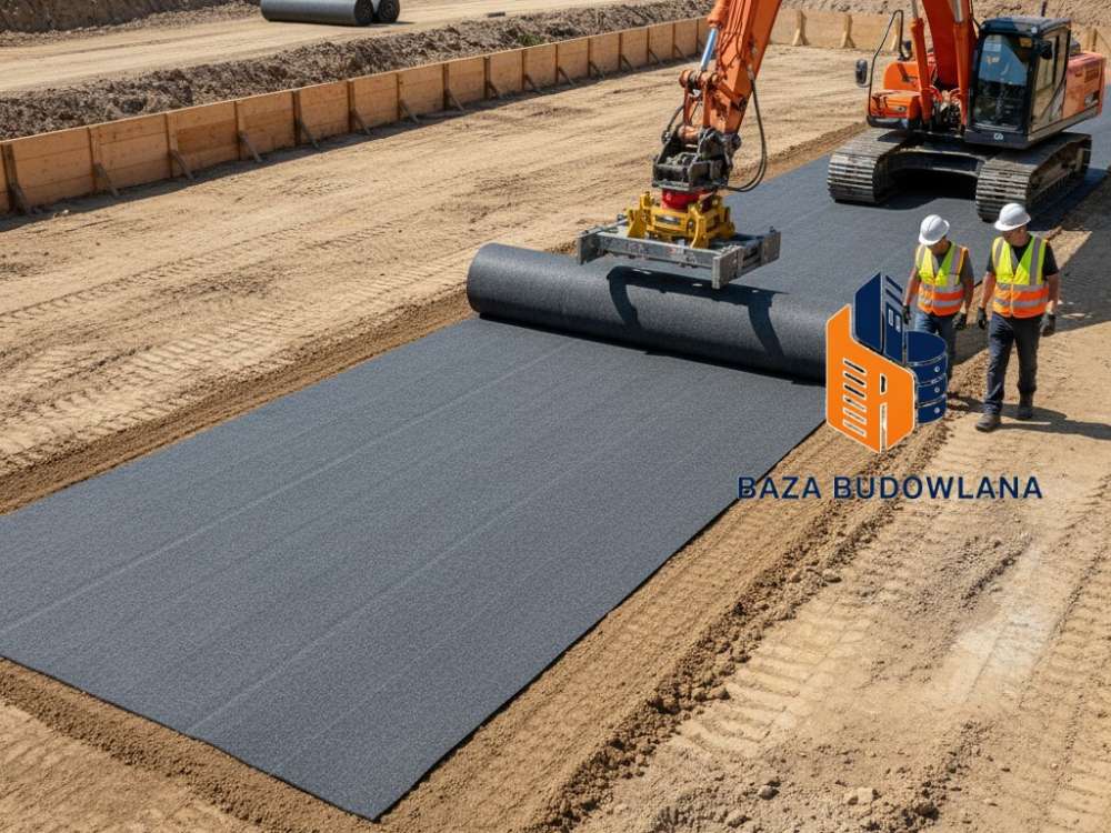 Geosyntetyczna mata bentonitowa GCL Bentomat do izolacji przeciwwodnej i uszczelniania.