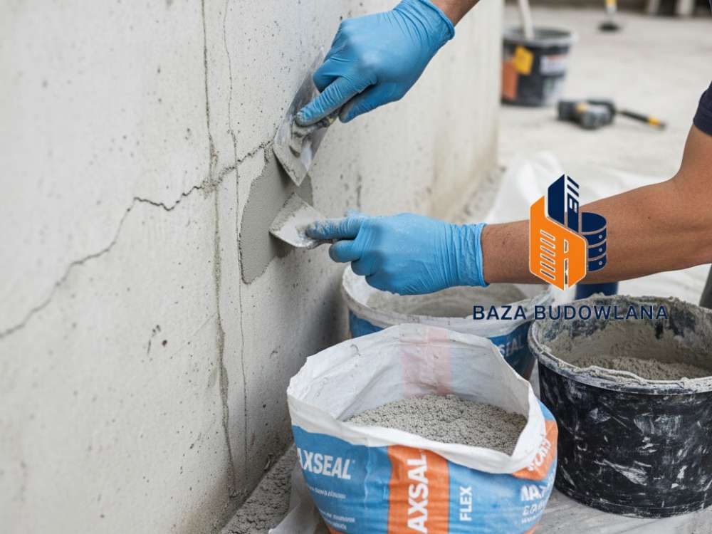 Mikrozaprawa uszczelniająco-naprawcza w formie szlamu mineralnego do hydroizolacji i napraw powierzchni betonowych.