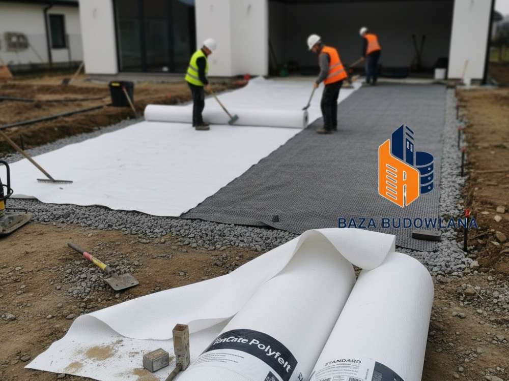 Geowłóknina TenCate Polyfelt klasy premium stosowana do stabilizacji gruntu i systemów drenażowych.
