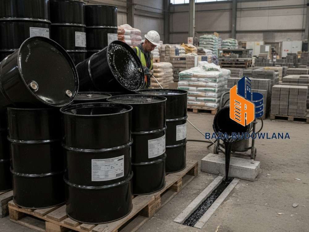 Aplikacja elastycznej zalewy bitumicznej do uszczelniania pęknięć i dylatacji w nawierzchni drogi.