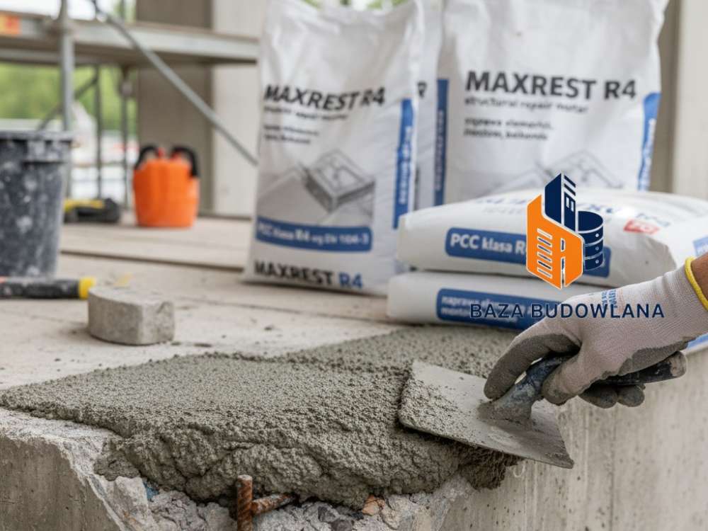 Konstrukcyjna zaprawa naprawcza R4 do profesjonalnej naprawy betonu i żelbetu.