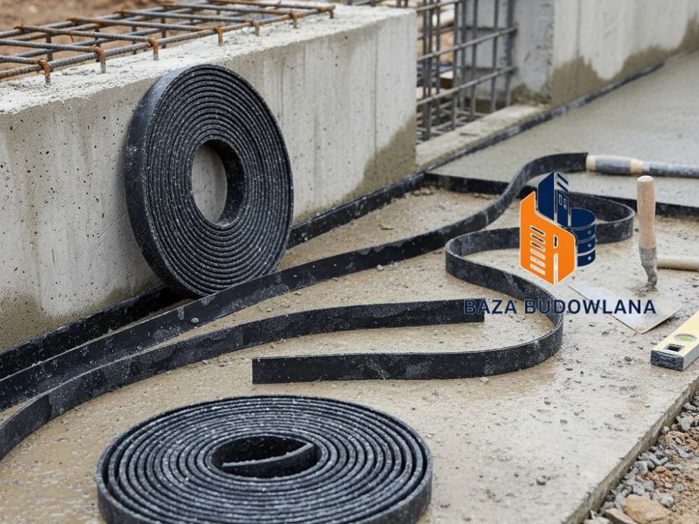 Bentonitowa taśma pęczniejąca do uszczelniania przerw roboczych w betonowaniu.