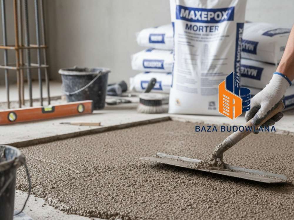 Trójskładnikowa zaprawa epoksydowa MAXEPOX MORTER tworząca wytrzymały beton polimerowy.