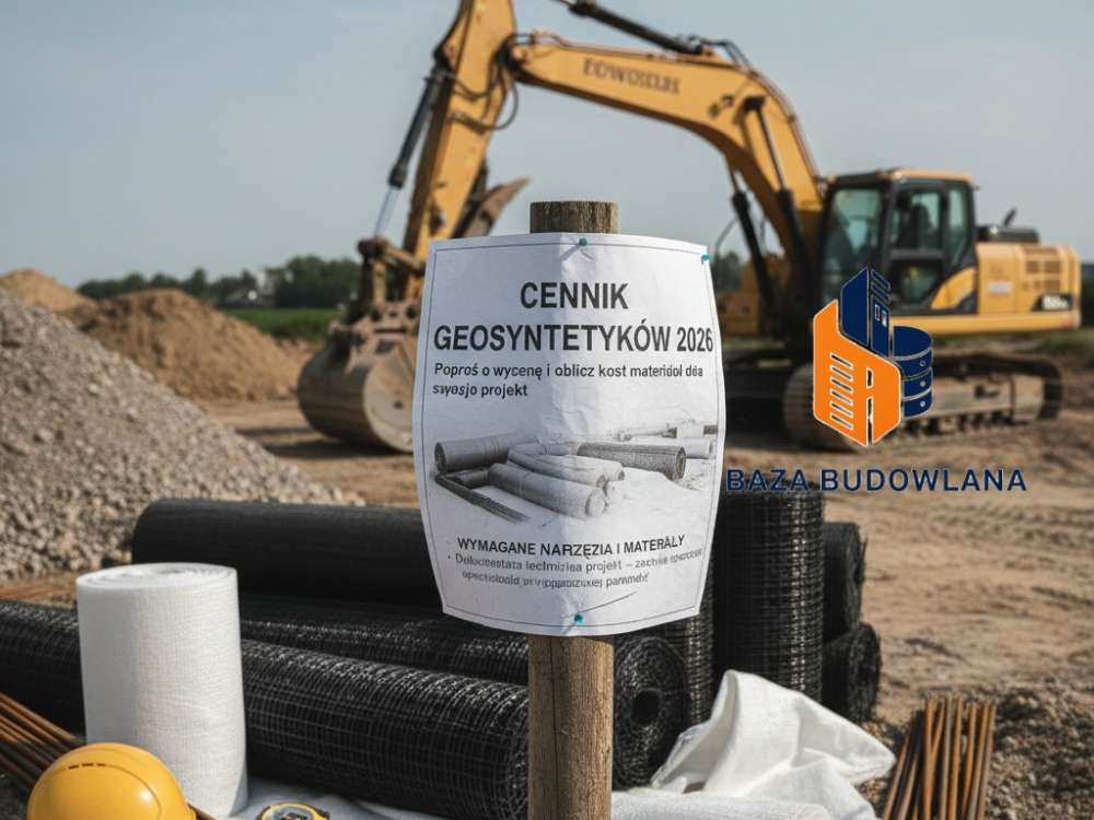 Dokumentacja techniczna i próbki geosyntetyków do przygotowania wyceny kosztów materiałów w 2026 roku.