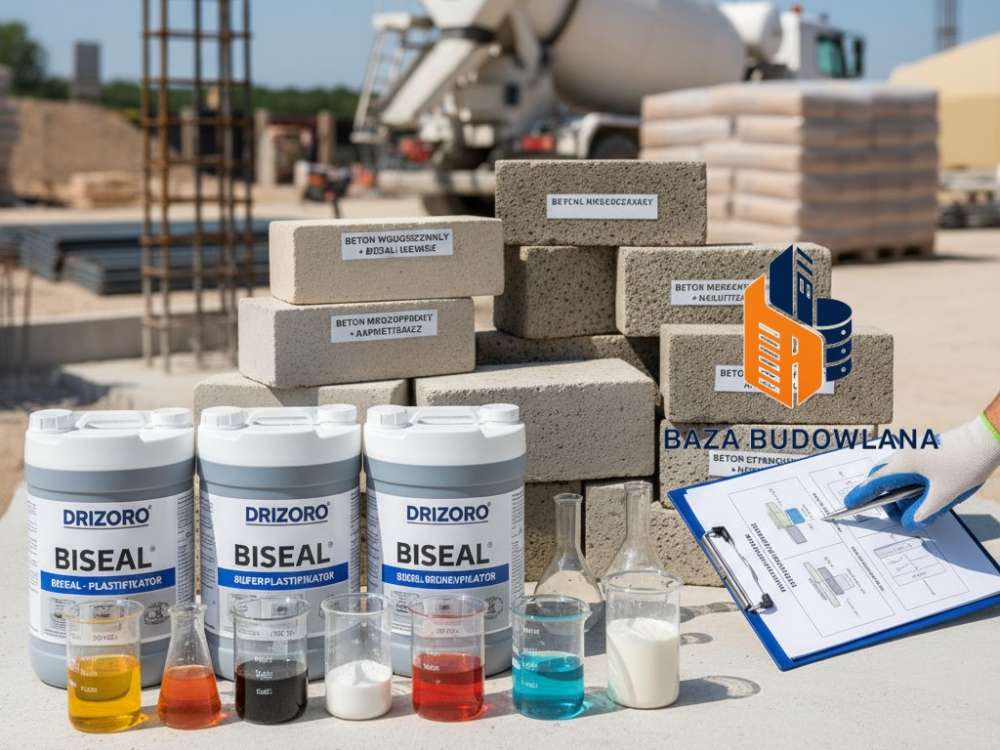 Różne rodzaje domieszek do betonu modyfikujących właściwości i parametry techniczne mieszanki.