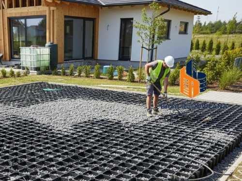 Ekologiczna podbudowa z geokraty – sposób na retencję wody na posesji
