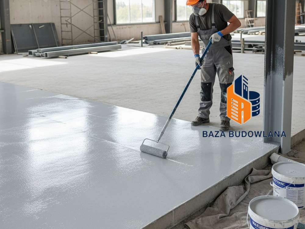 Dwuskładnikowa farba poliuretanowa MAXURETHANE do zabezpieczania powierzchni betonu i stali.