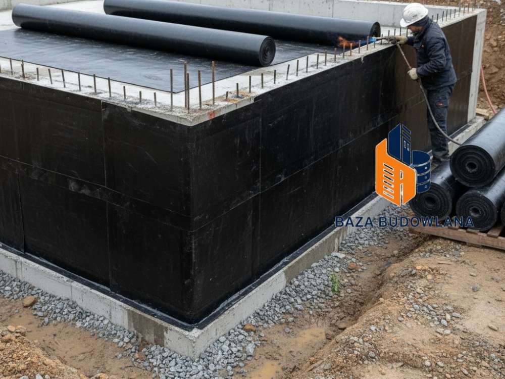 Mata bentonitowa VOLTEX stosowana jako skuteczna izolacja typu ciężkiego przeciwwodna fundamentów.