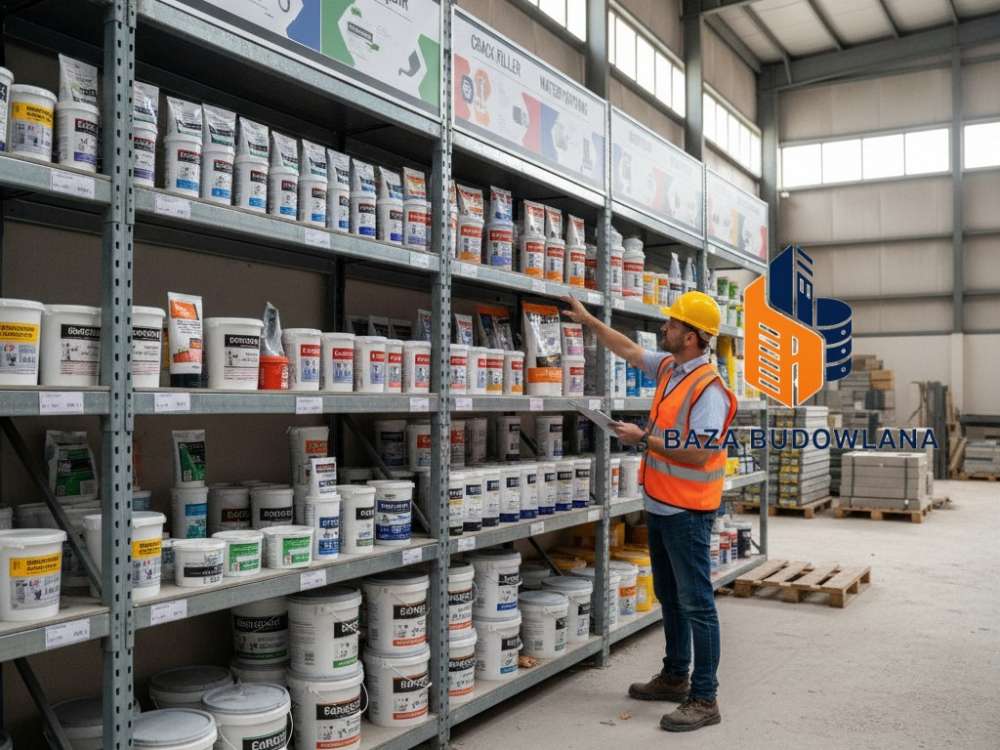 Aplikacja kleju epoksydowego do betonu na pękniętą powierzchnię w celu wzmocnienia konstrukcji.