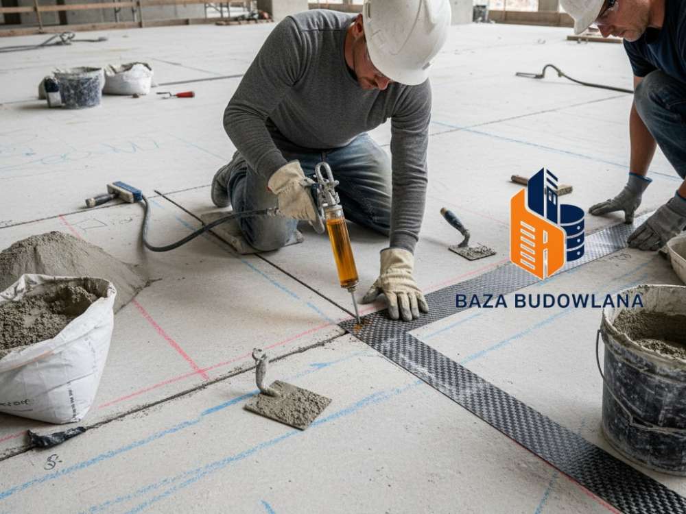 Badania NDT betonu i ocena stanu technicznego rys przed przystąpieniem do naprawy pęknięć.