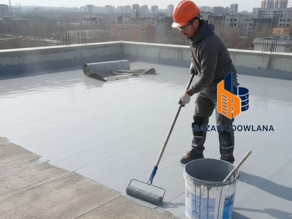 Papa w płynie i membrana dachowa Nylon Dekarski używana do uszczelniania powierzchni dachu.