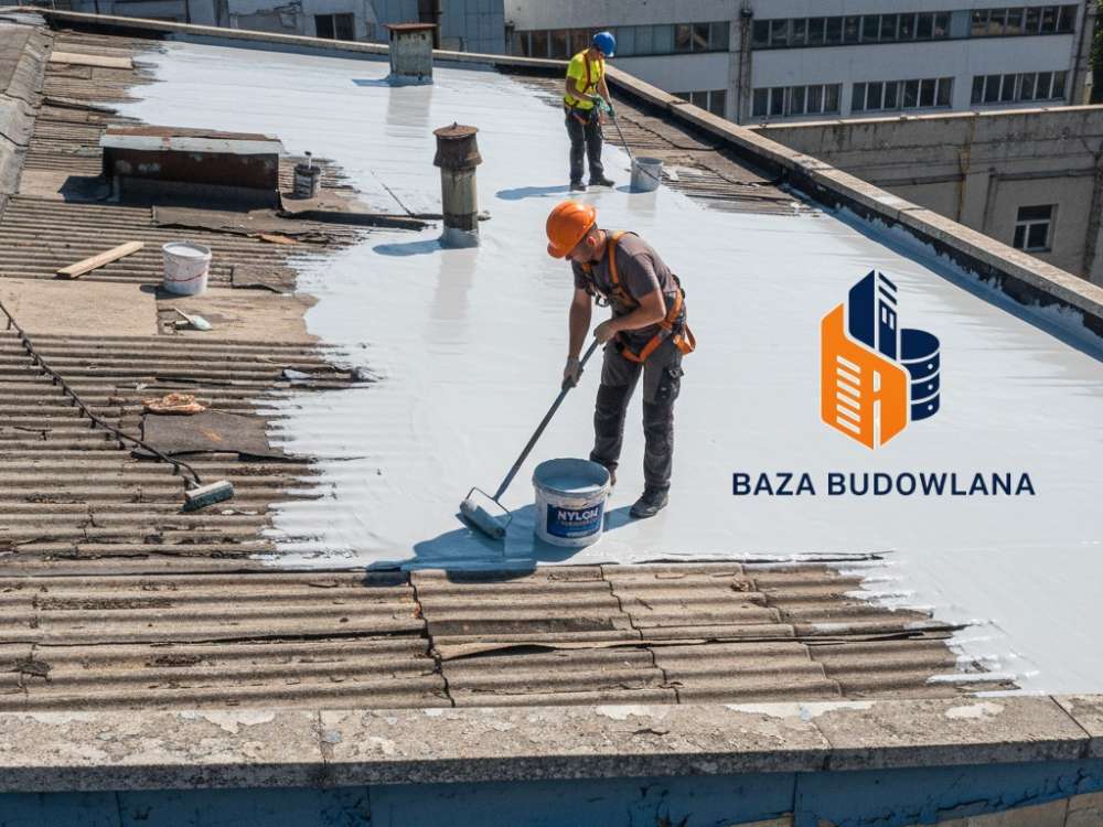 Nylon Dekarski jako elastyczna powłoka uszczelniająca podczas renowacji dachu z papy.