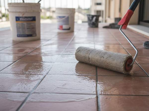 Bezbarwna powłoka uszczelniająca na stare płytki