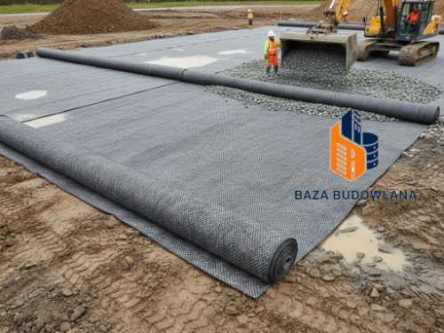 Wzmocnienie podłoża nasypu na gruncie słabonośnym geosyntetykami
