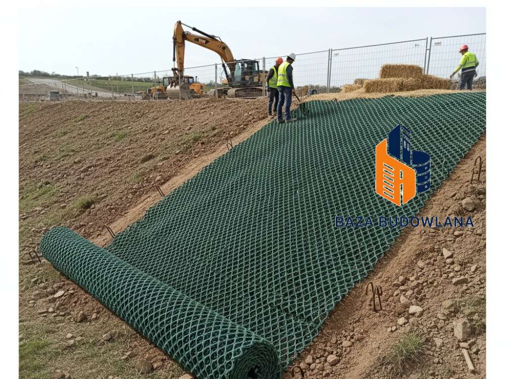 Trójwymiarowa geomata przeciwerozyjna do ochrony skarp MacMat