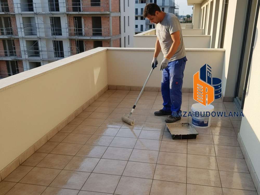 Uszczelnienie balkonu i tarasu bez zrywania płytek przy użyciu przezroczystej powłoki Maxelastic Trans.