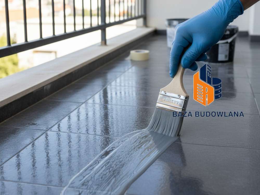 Uszczelnienie tarasu bez skuwania płytek ceramicznych przy użyciu bezbarwnego uszczelniacza.