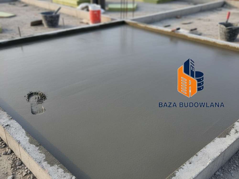 Pracownik nakładający gęstą wylewkę wodoszczelną, która chroni strukturę budynku przed wilgocią.