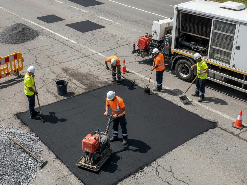 Naprawy cząstkowe nawierzchni asfaltowych