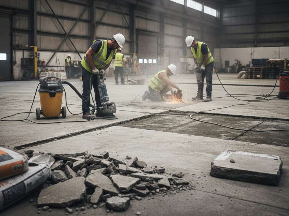 Naprawa posadzek przemysłowych