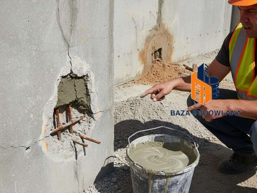 Prawidłowa naprawa betonu przy użyciu zaprawy, pozwalająca uniknąć najczęstszych błędów technicznych.