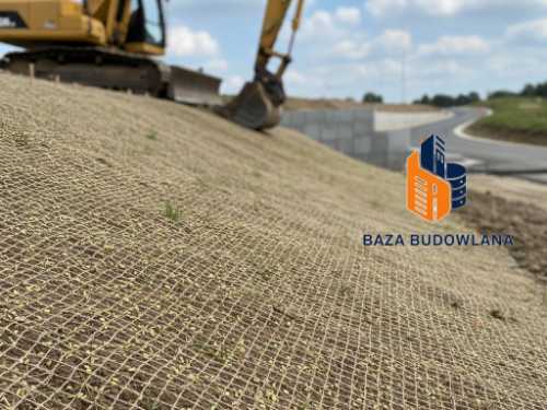 Biowłóknina z nasionami traw na skarpy