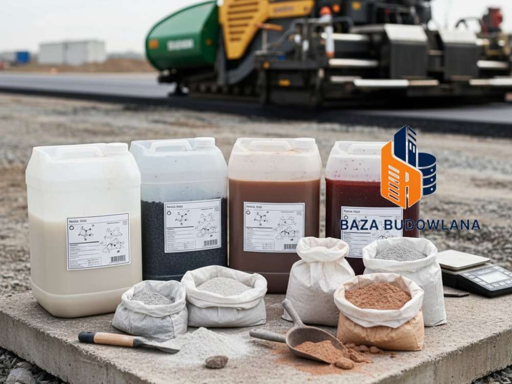 Modyfikatory i dodatki chemiczne zwiększające stabilność nawierzchni oraz odporność asfaltu na powstawanie kolein.