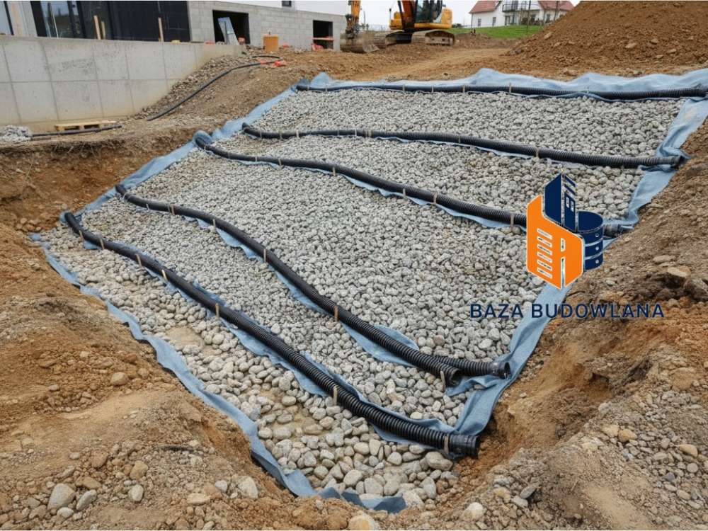 Skuteczny drenaż skarpy i system odwodnienia zbocza chroniący przed osuwaniem ziemi.