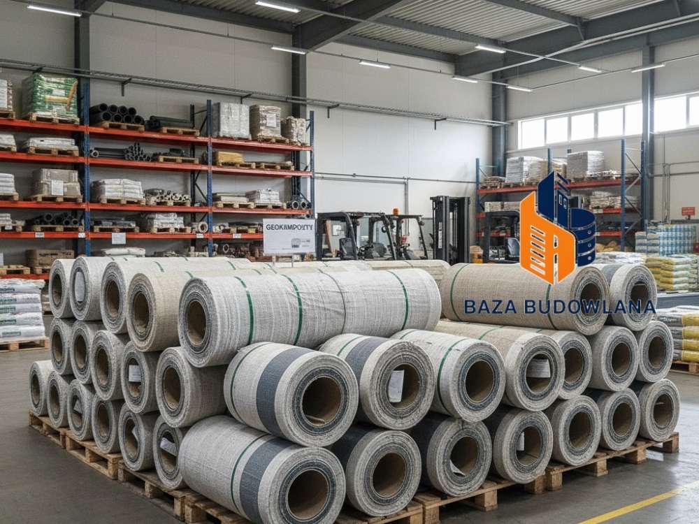 Nowoczesny geokompozyt drenażowy stosowany do wzmacniania i stabilizacji podłoża gruntowego.