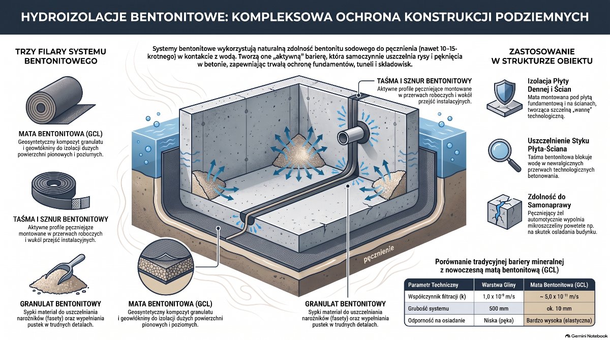 Hydroizolacje bentonitowe w budownictwie