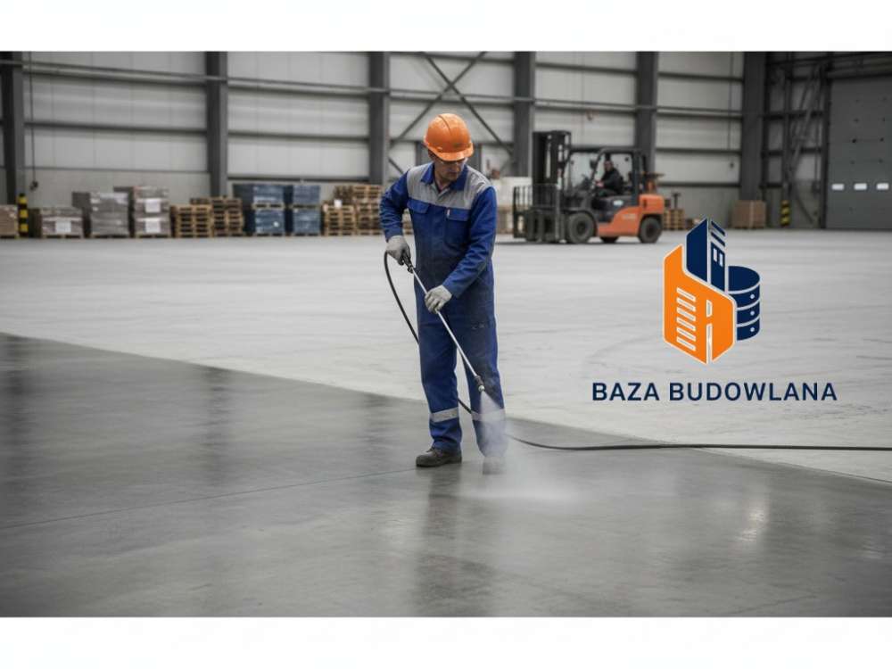 Wzmacnianie struktury posadzki betonowej przy użyciu preparatu Litorin 1 na poziomie molekularnym.