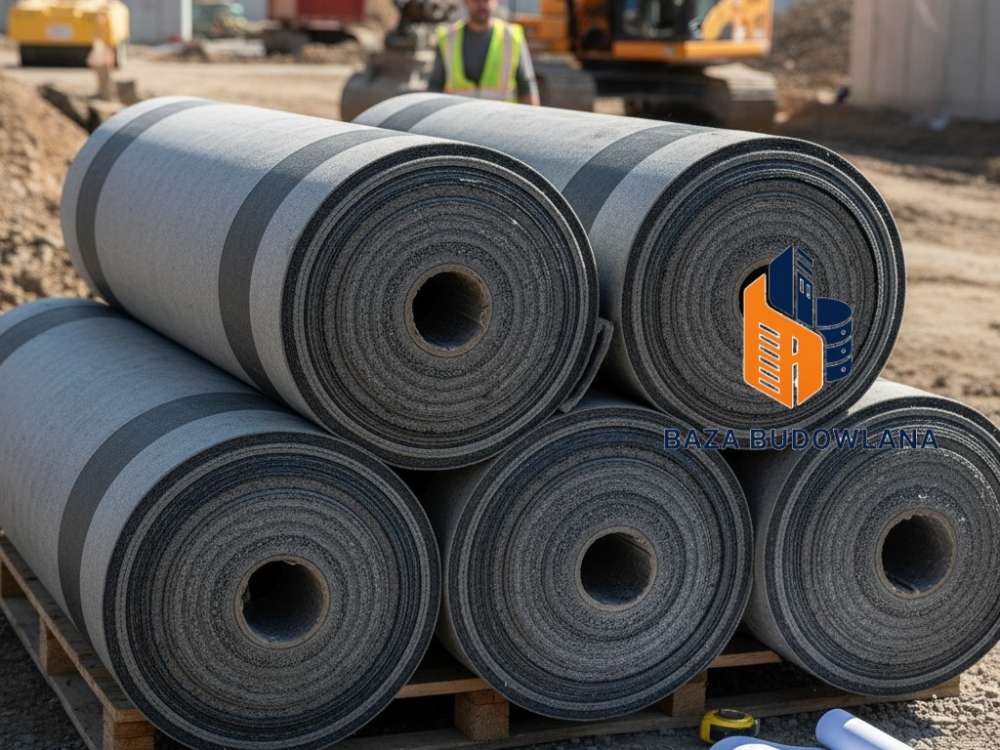 Maty bentonitowe GCL stosowane do hydroizolacji fundamentów i w inżynierii lądowej.