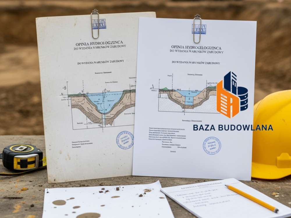 Opinia hydrologa i hydrogeologa niezbędna do wydania decyzji o warunkach zabudowy dla inwestycji.