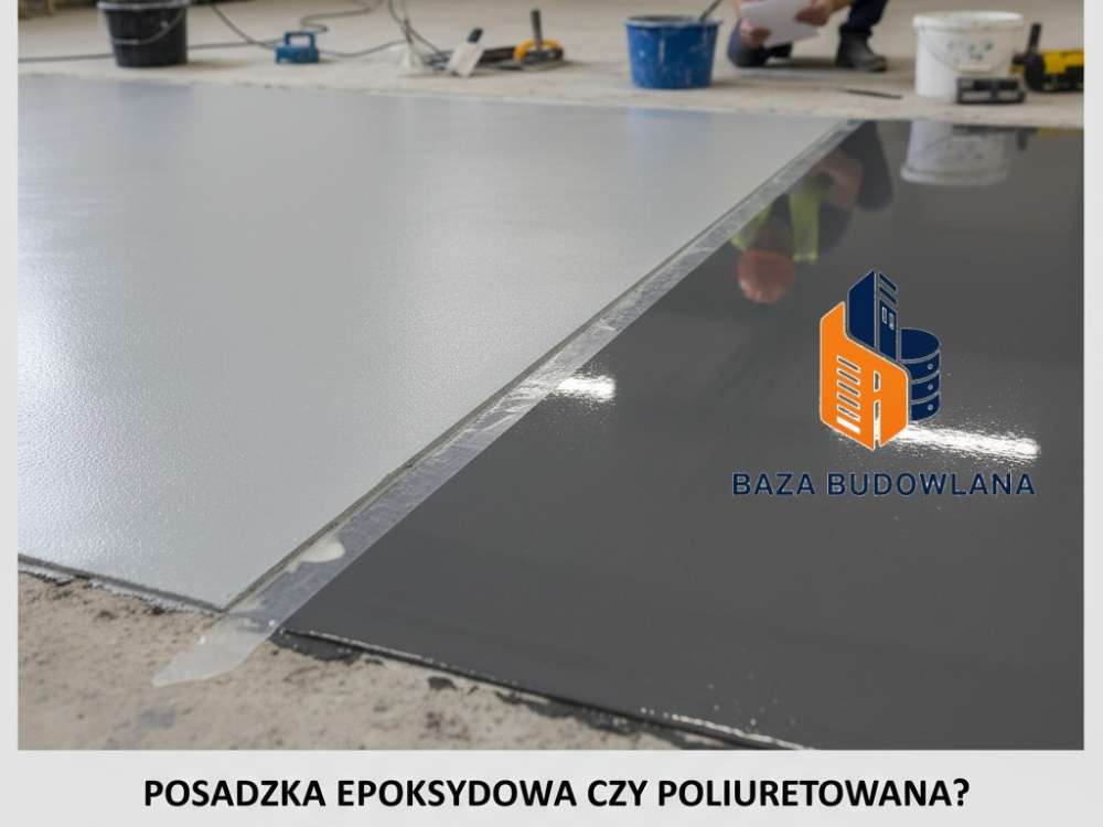 Porównanie wytrzymałej posadzki epoksydowej i poliuretanowej w nowoczesnej hali przemysłowej.