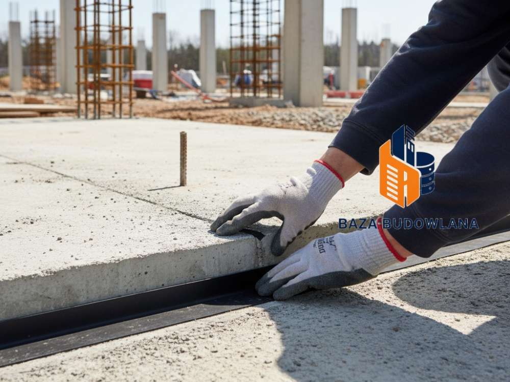 Uszczelnianie dylatacji systemem bentonitowym zapewniające skuteczną hydroizolację fundamentów.