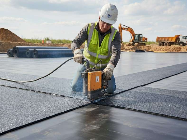Zgrzewanie geomembrany PEHD: Cena, cennik i profesjonalne wykonanie usług