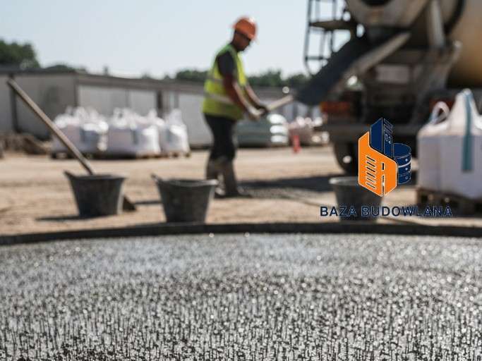 Mieszanka betonowa z włóknami stalowymi tworzącymi wytrzymałe zbrojenie rozproszone w konstrukcji.