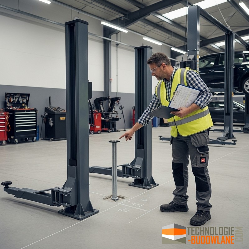 Fundament pod podnośnik dwukolumnowy