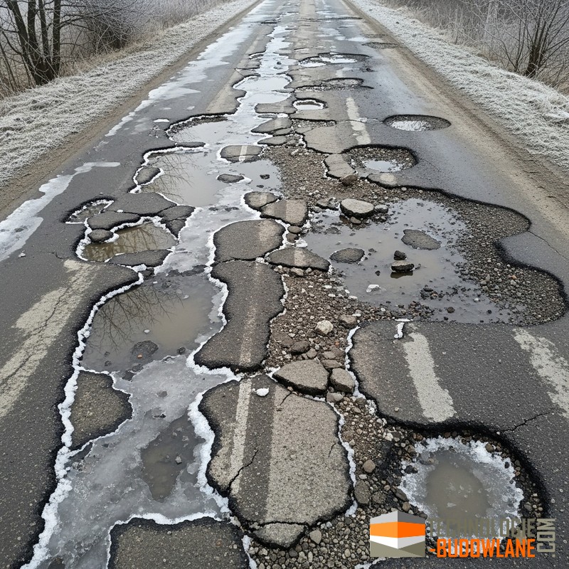 Mrozowe uszkodzenia asfaltu