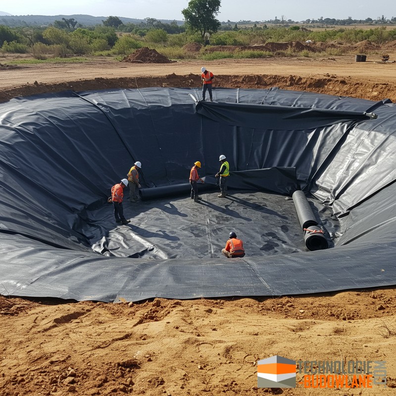 Uszczelnienie zbiornika geomembraną