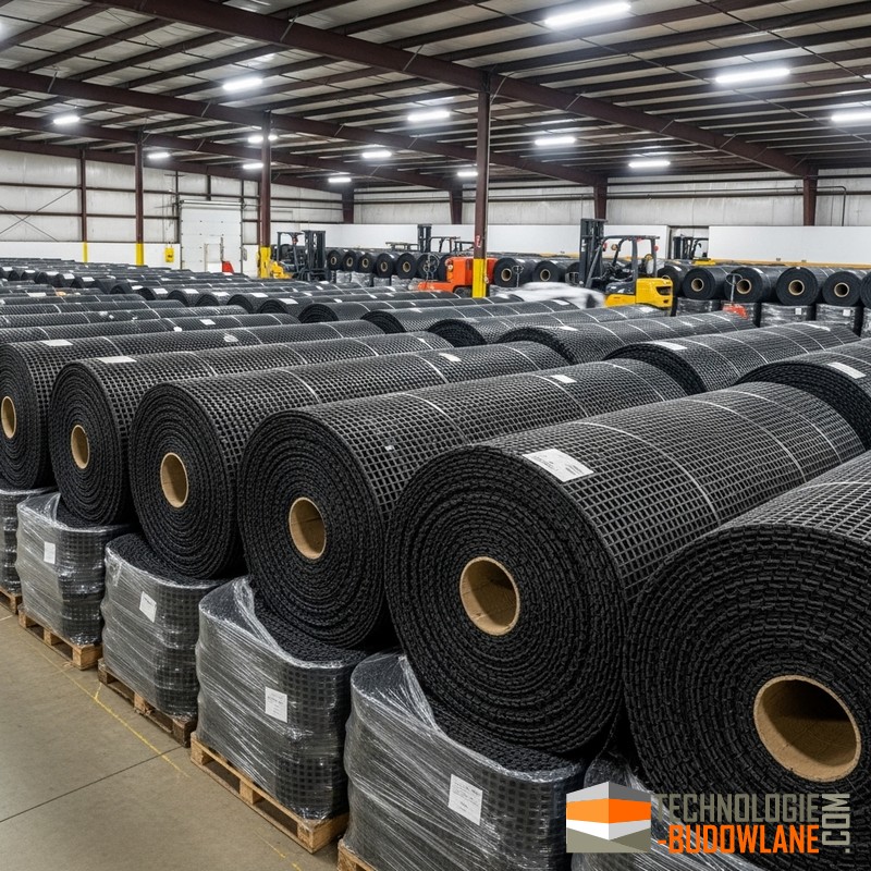 Syntetyczna siatka zbrojeniowa o sztywnych węzłach 