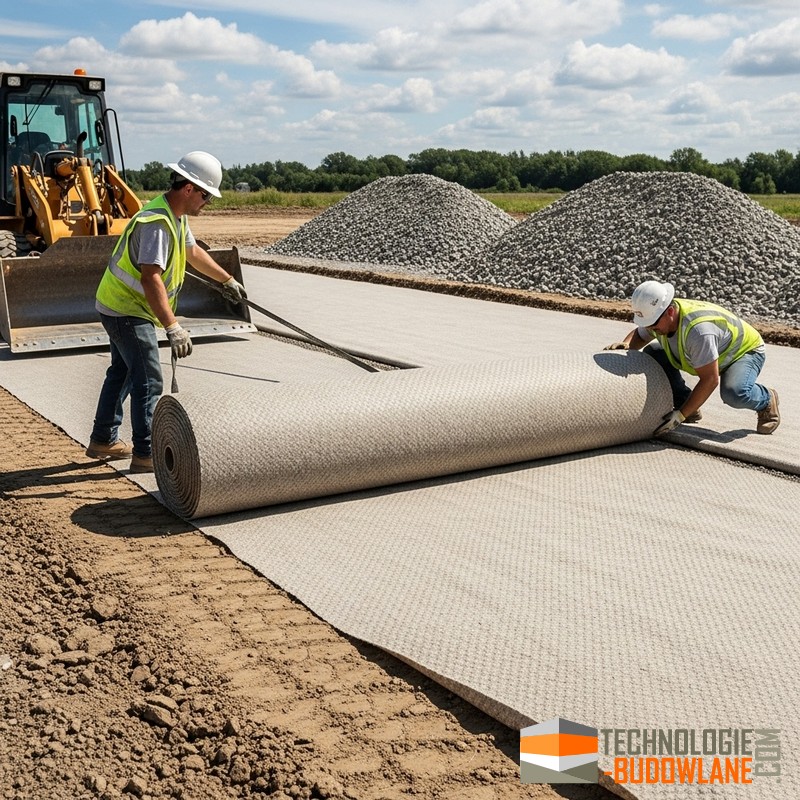 Geowł&oacute;knina pod drogę tymczasową