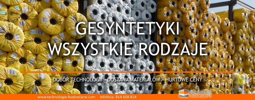 geosyntetyki - wszystkie rodzaje