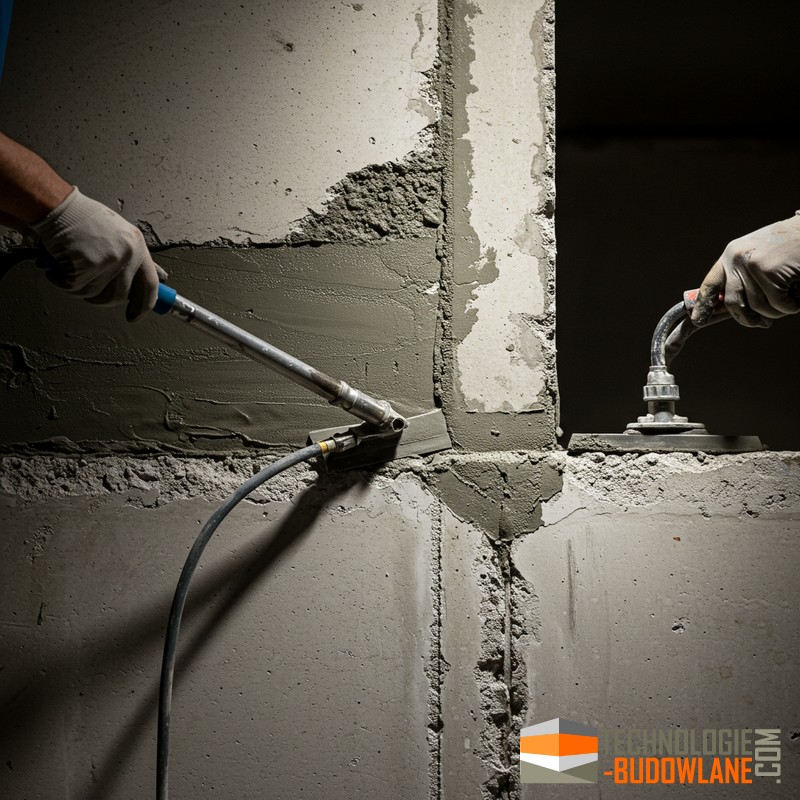 Naprawa ubytków, dziur i uszkodzeń w elementach betonowych